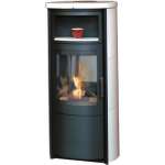 Kaminofen Opera B Grande – 5 kW – cremefarbene Kacheln – Energieeffizienzklasse A+