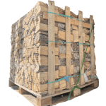 25 cm trockenes Brennholz in Paletten für Öfen